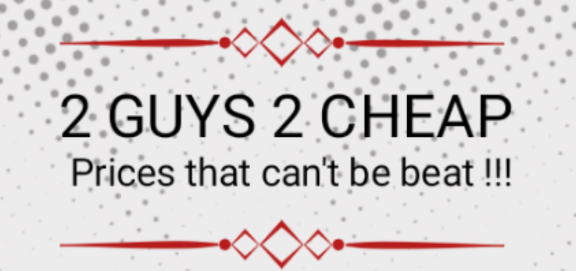 2 Guys 2 Cheap logo